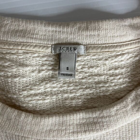 J. Crew 100% Cotton Boxy Womens Beige Pullover Shirt Sz Small - Picture 2 of 7
